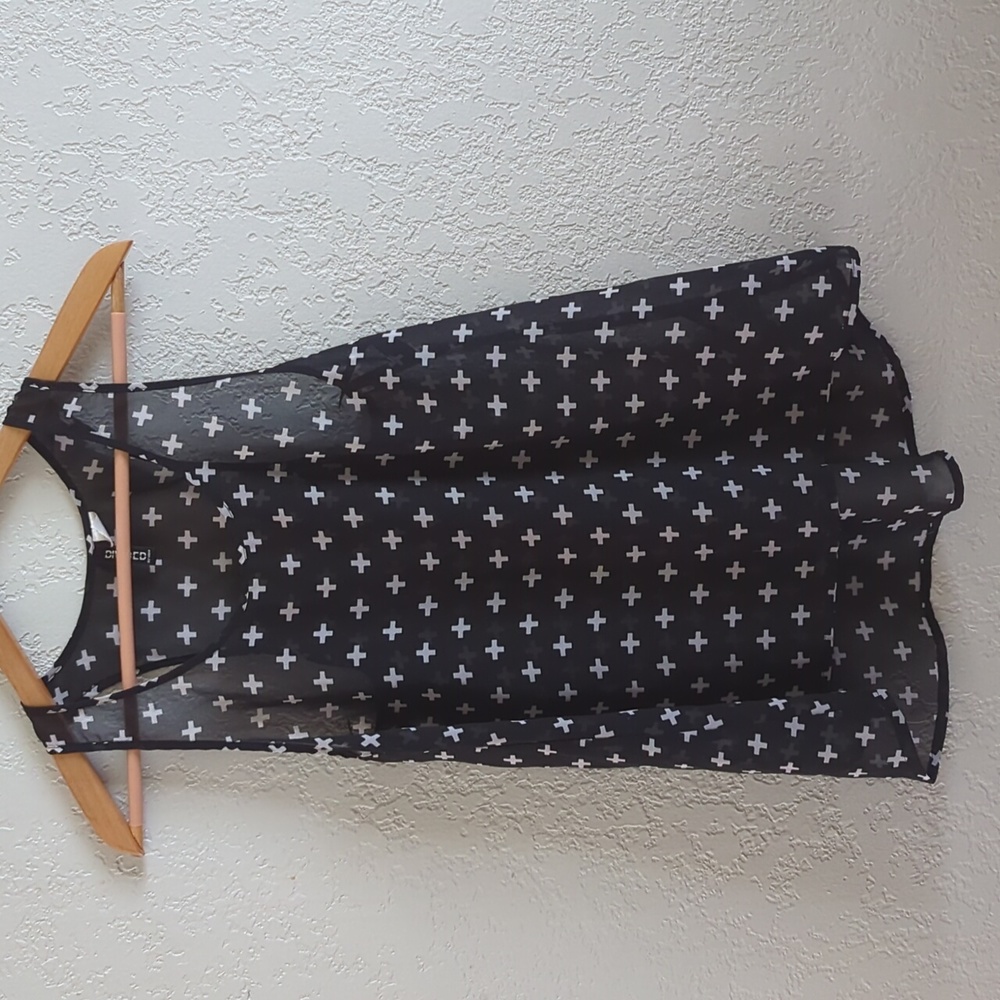 Lightweight flowy black and white + top